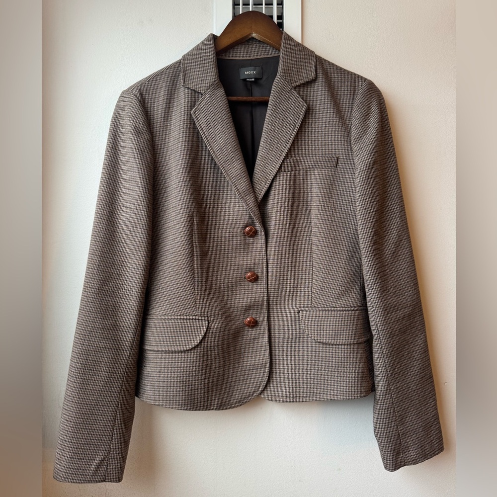 Mexx Houndstooth Blazer in Brown